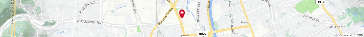Kartendarstellung des Standorts für Apotheke im Citypark in 8020 Graz
